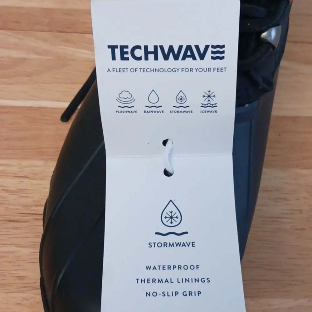 NWT Sperry Saltwater Tall Leather Black Waterproof Boot Size 6.5 - Picture 14 of 16